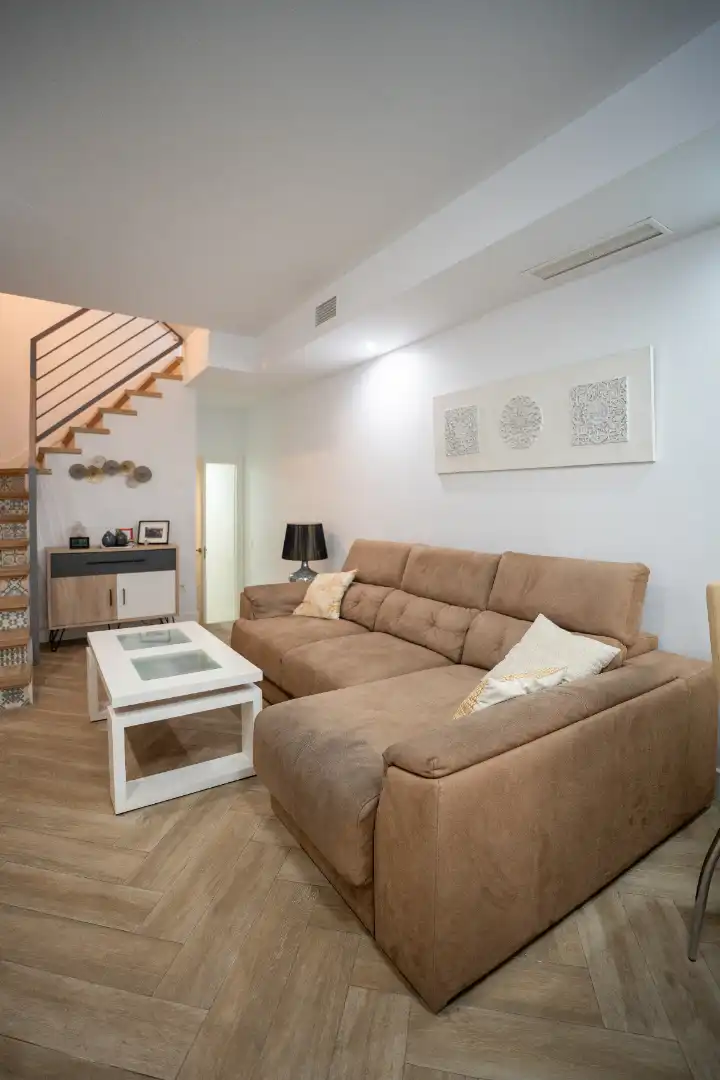 Sala de estar de Casa o chalet en venta en Estepona con Aire acondicionado, Terraza y Amueblado