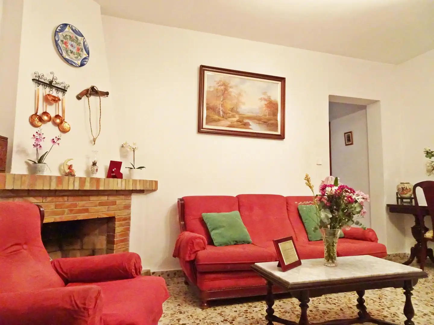Sala de estar de Casa adosada en venta en Málaga con Aire acondicionado, Terraza y Amueblado