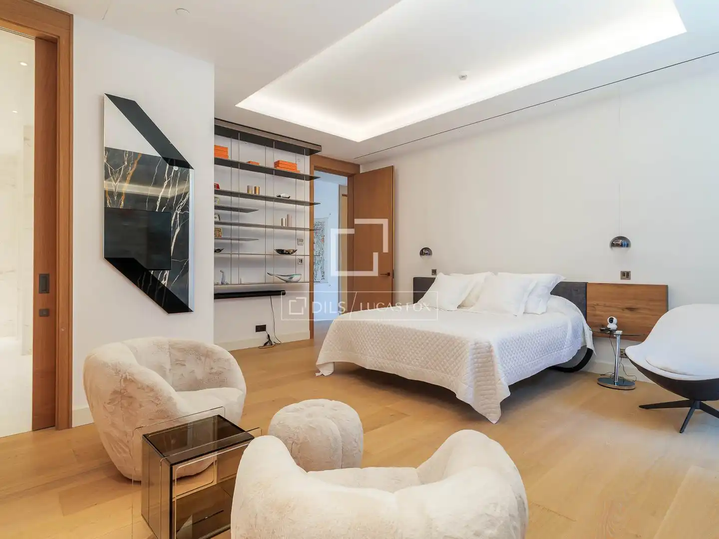 Schlafzimmer von Wohnung zum Verkauf in Barcelona mit Klimaanlage, Heizung und Parkett