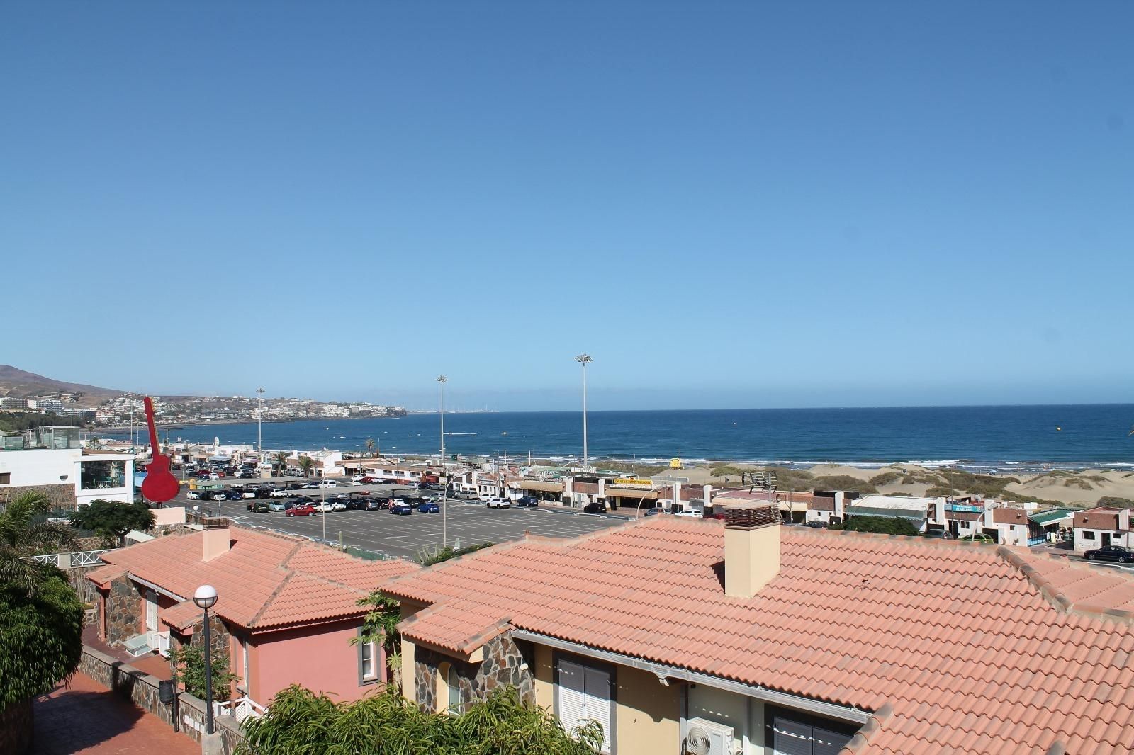 Vista exterior de Casa adosada en venda en San Bartolomé de Tirajana amb Aire condicionat, Jardí privat i Terrassa