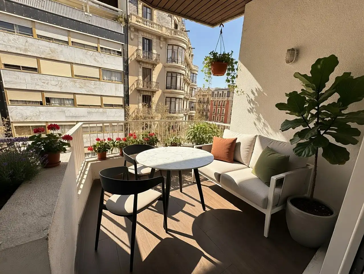 Terrace of Flat for sale in Barcelona  with Air Conditioner, Oven and Washing machine