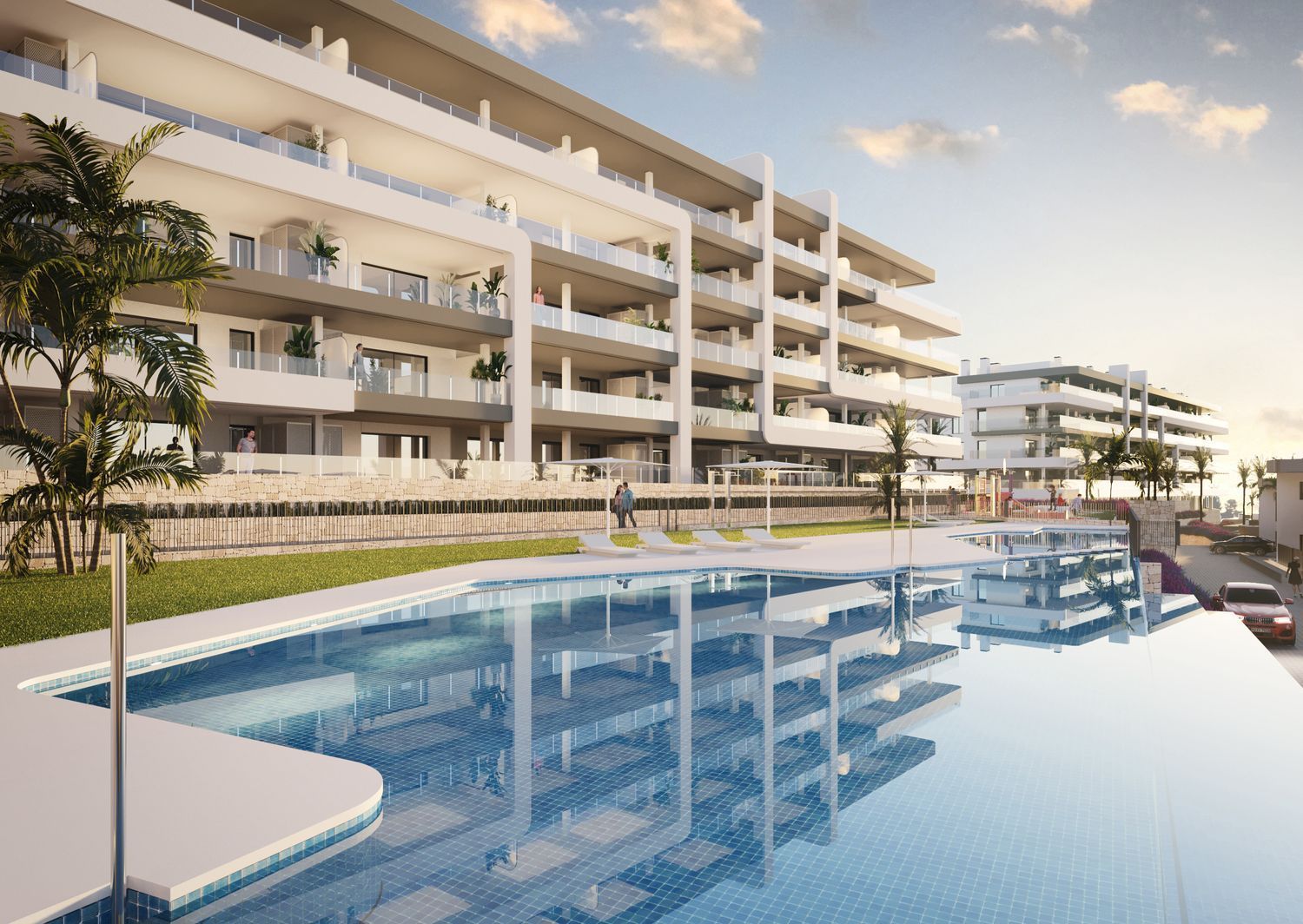 Swimming pool of Flat for sale in Mutxamel  with Air Conditioner, Heating and Parquet flooring
