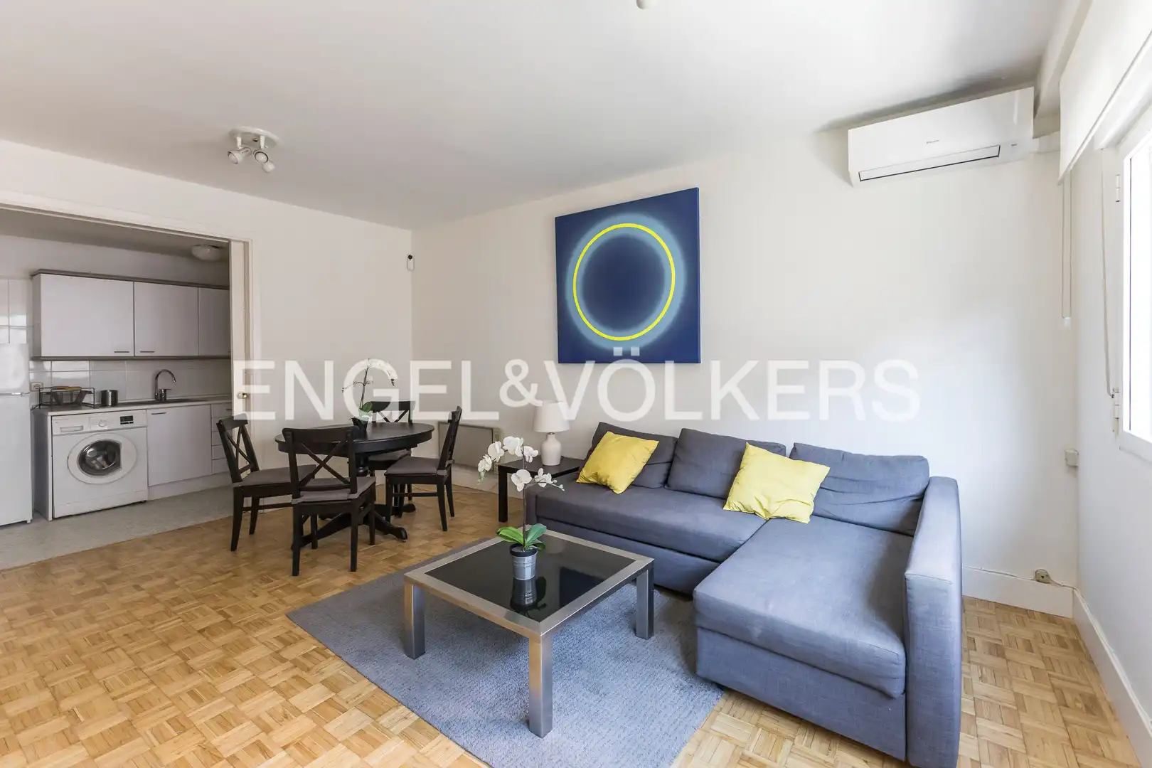 Wohnzimmer von Wohnung zur Miete in Madrid mit Klimaanlage und Heizung