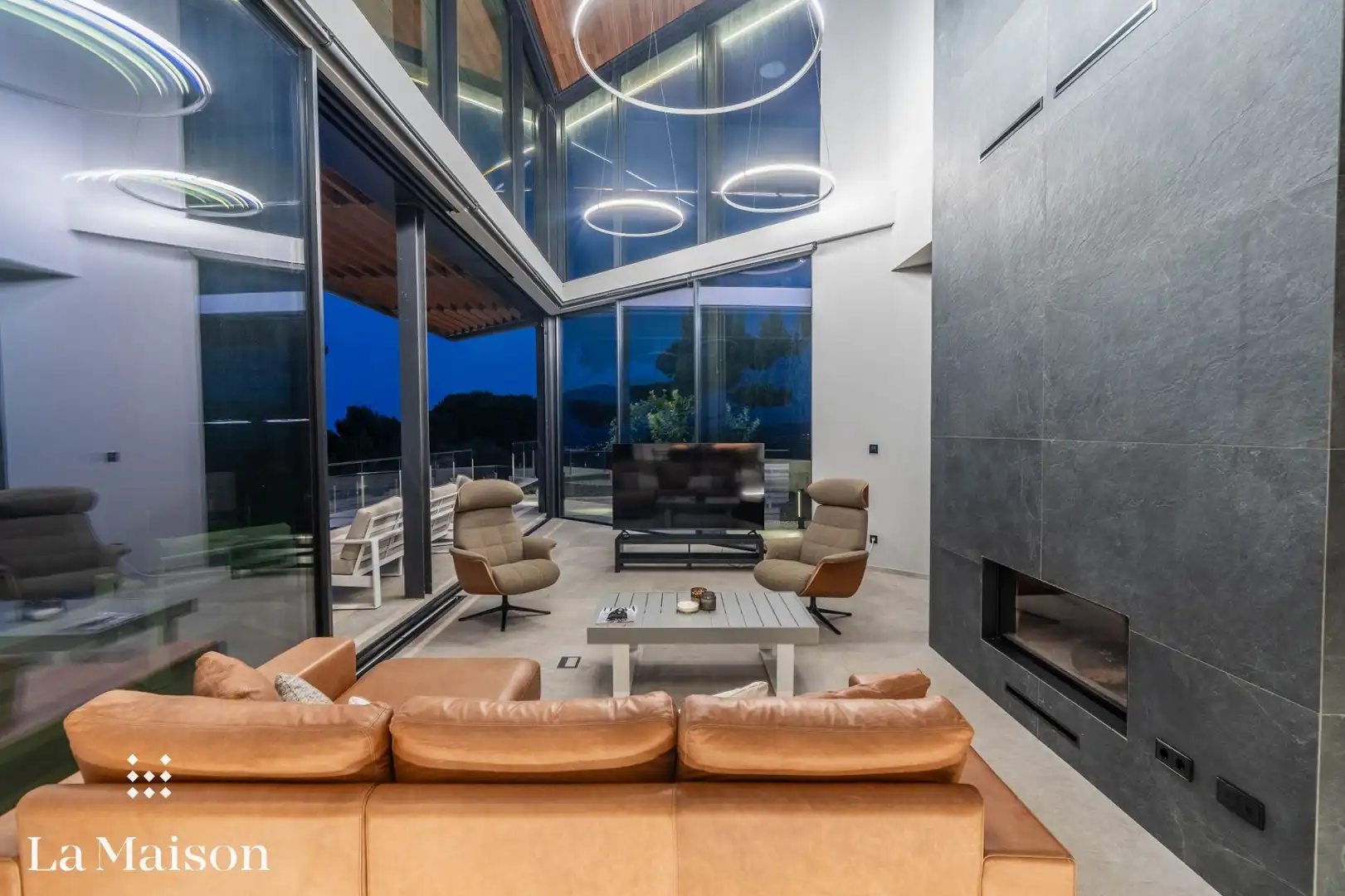 Sala de estar de Casa o chalet en venta en Caldes d'Estrac con Aire acondicionado, Calefacción y Jardín privado