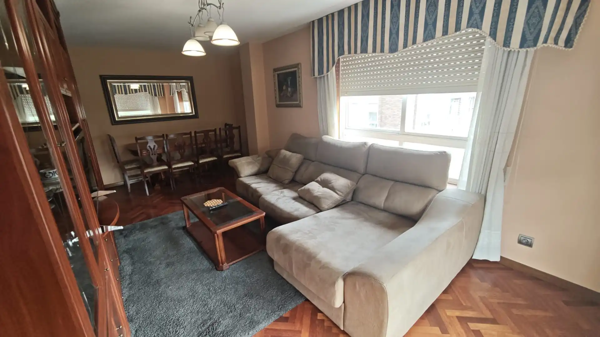 Sala de estar de Piso de alquiler en Culleredo con Jardín privado, Parquet y Amueblado