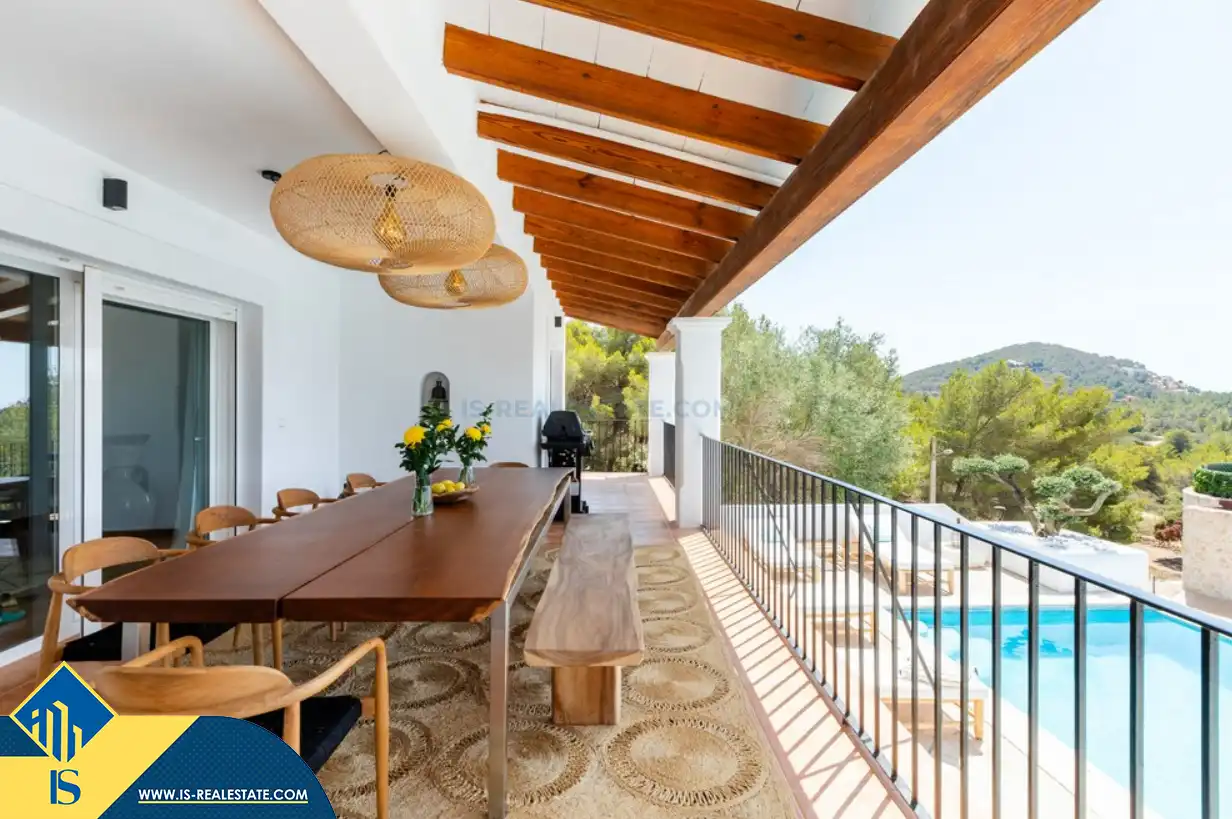 Terrassa de Casa o xalet en venda en Santa Eulària des Riu amb Aire condicionat, Calefacció i Jardí privat