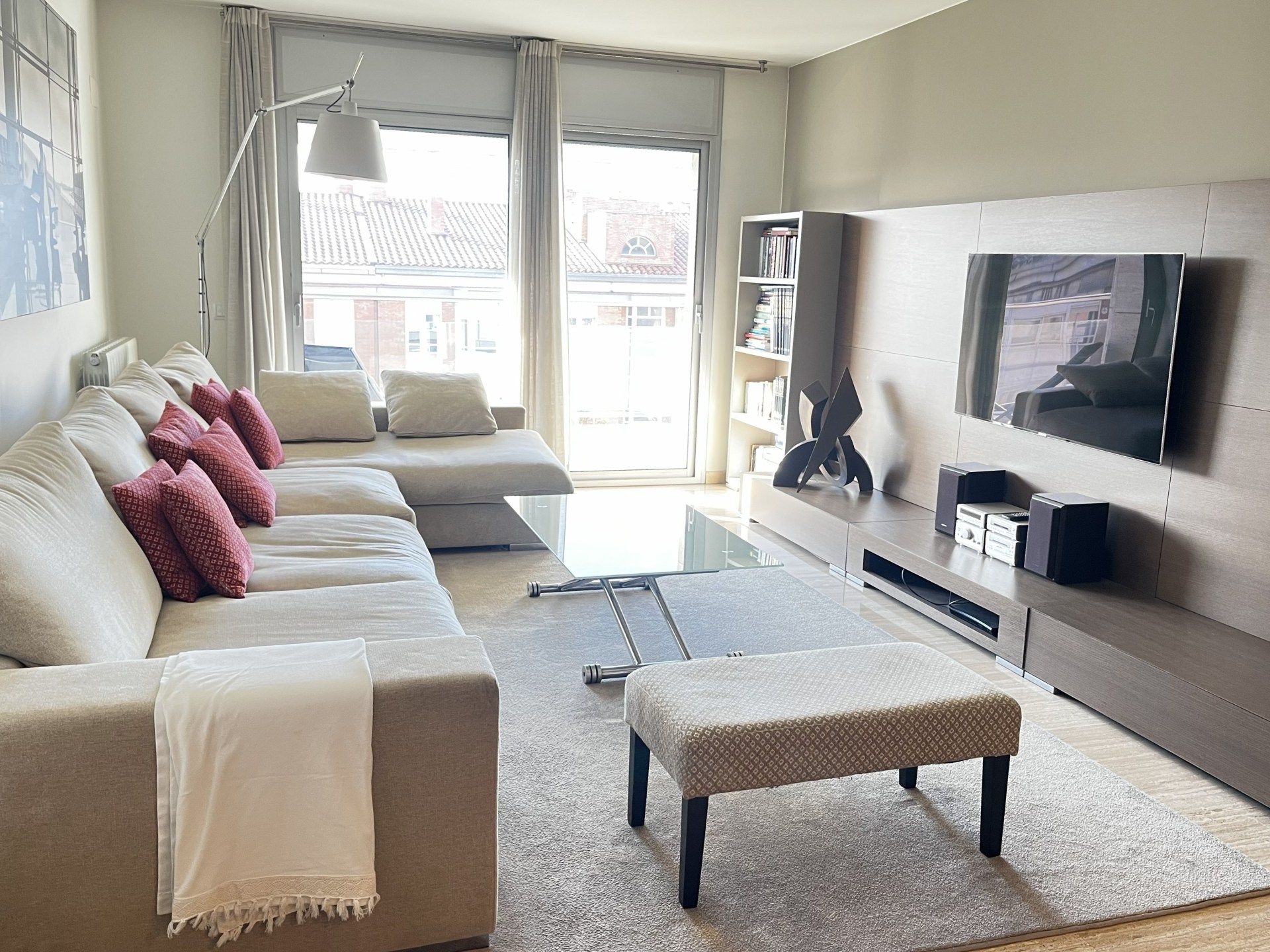 Sala d'estar de Pis de lloguer en Girona Capital amb Aire condicionat, Calefacció i Terrassa