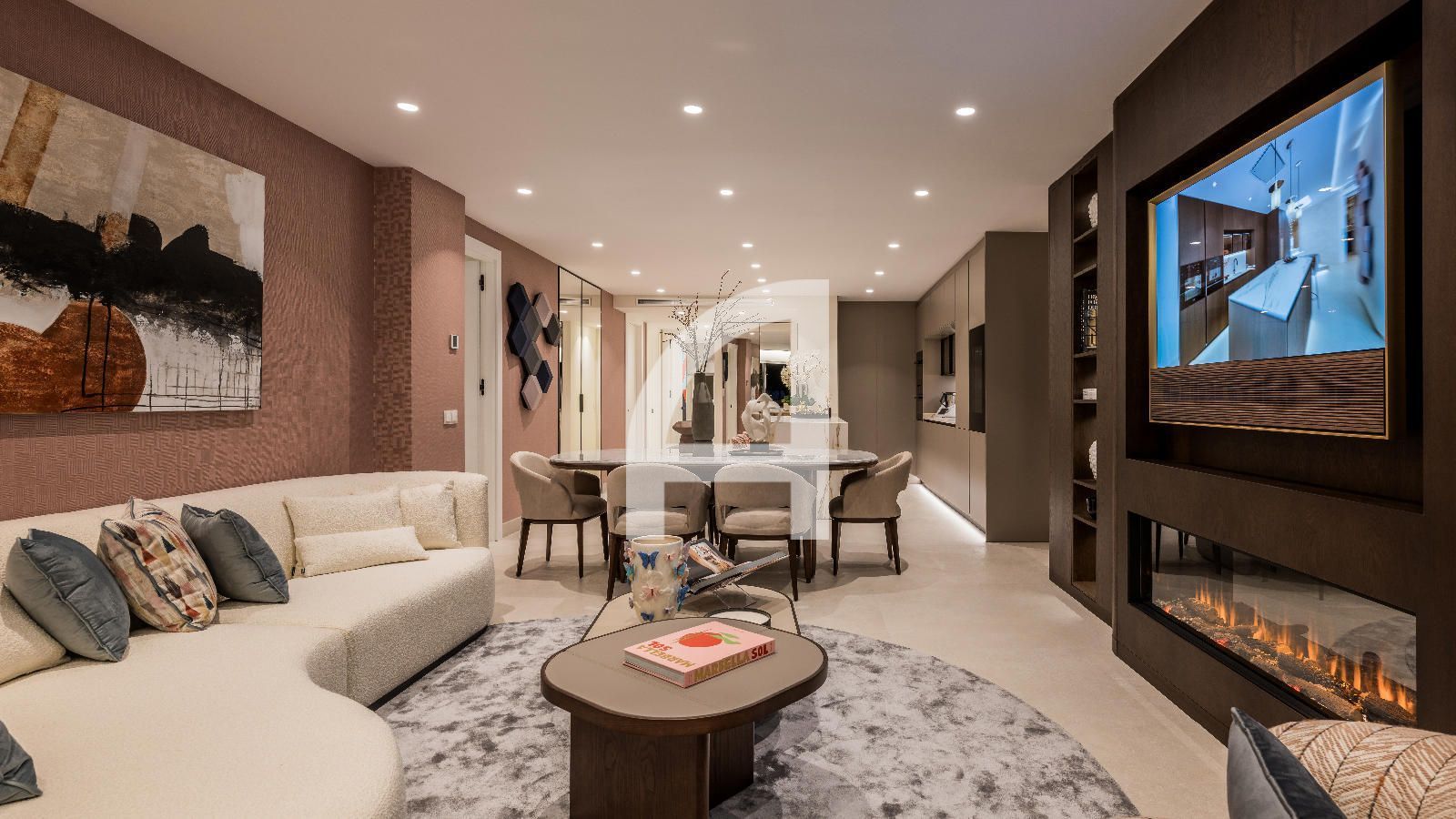 Sala de estar de Piso en venta en Marbella con Aire acondicionado, Calefacción y Parquet