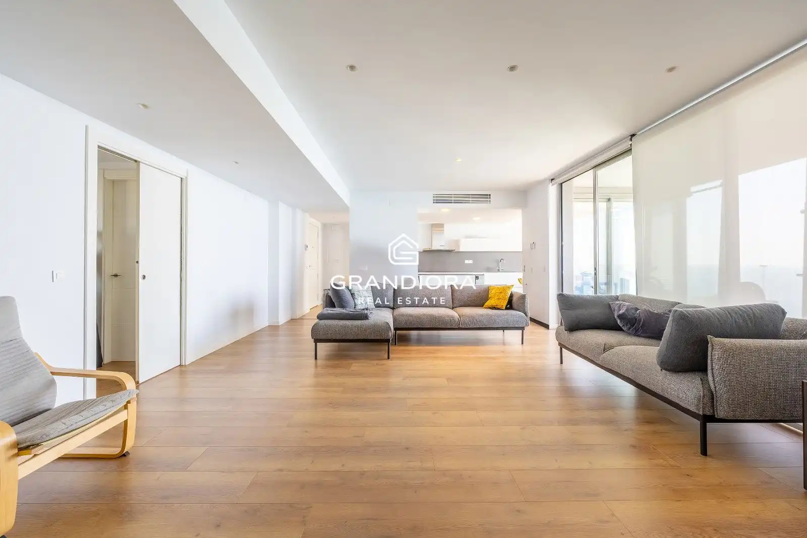 Living room of Attic for sale in Mataró  with Air Conditioner, Terrace and Swimming Pool