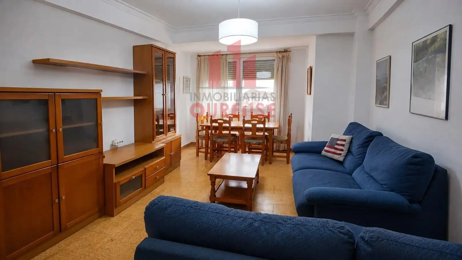 Living room of Flat for rent in Ourense Capital   with Heating, Furnished and Balcony