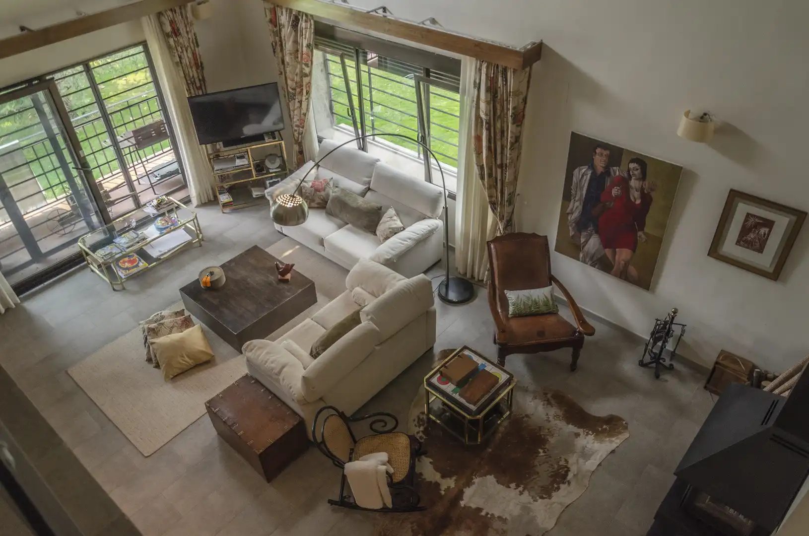 Sala de estar de Finca rústica en venta en La Adrada  con Jardín privado, Terraza y Piscina