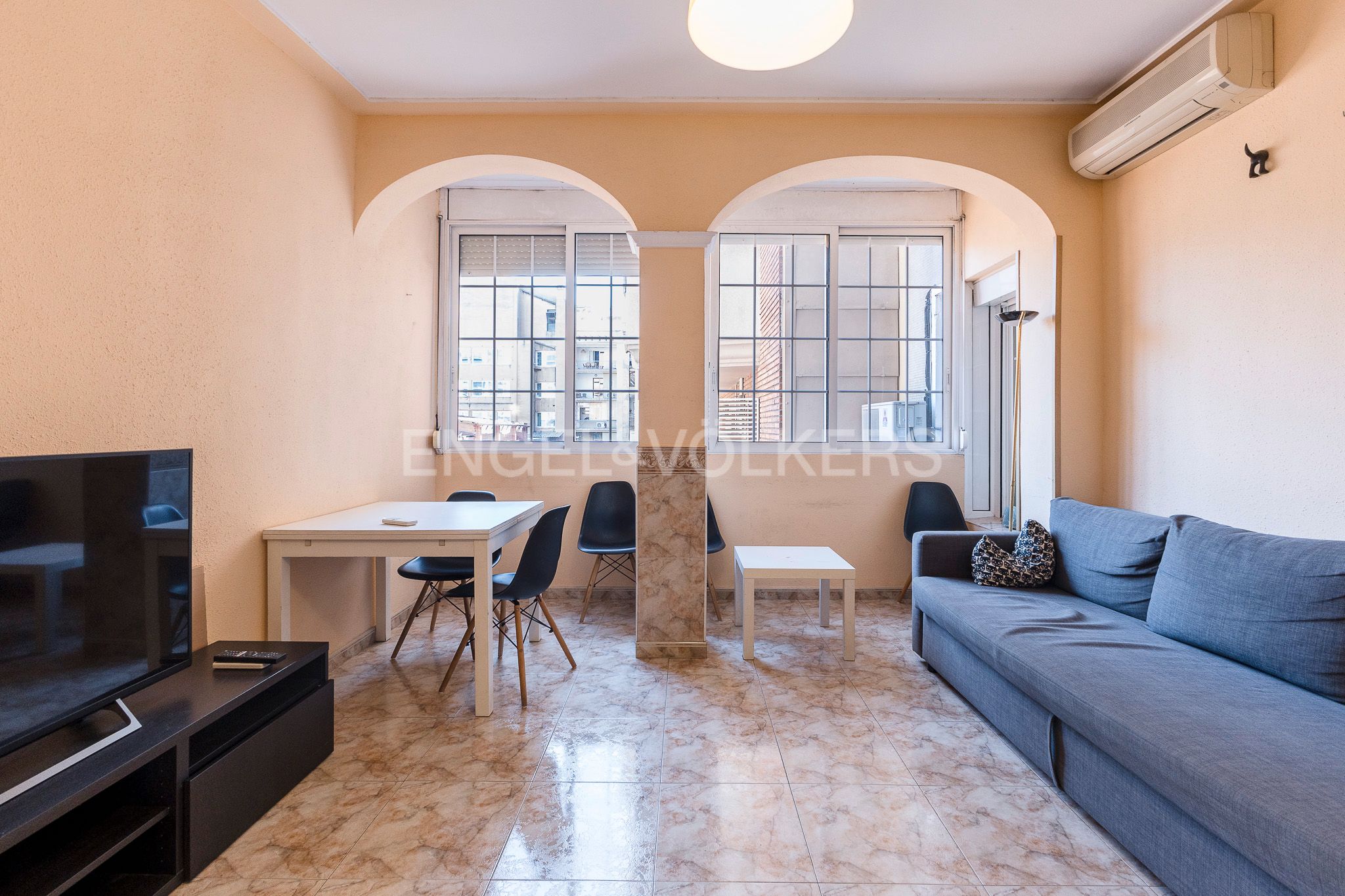 Sala d'estar de Apartament en venda en  Barcelona Capital amb Aire condicionat i Calefacció