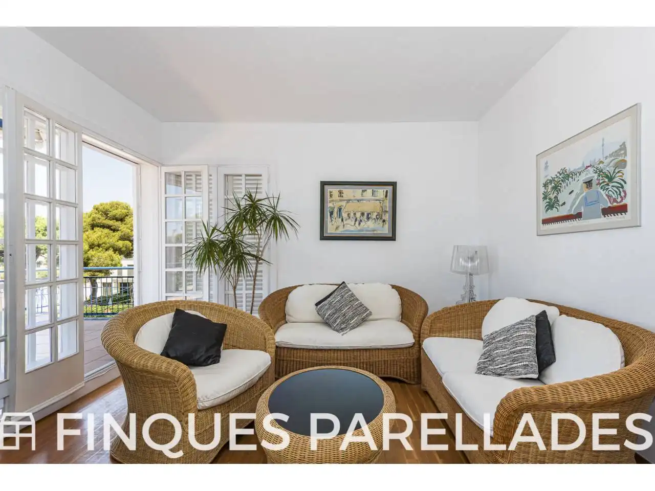 Sala d'estar de Àtic en venda en Sitges amb Aire condicionat, Calefacció i Parquet