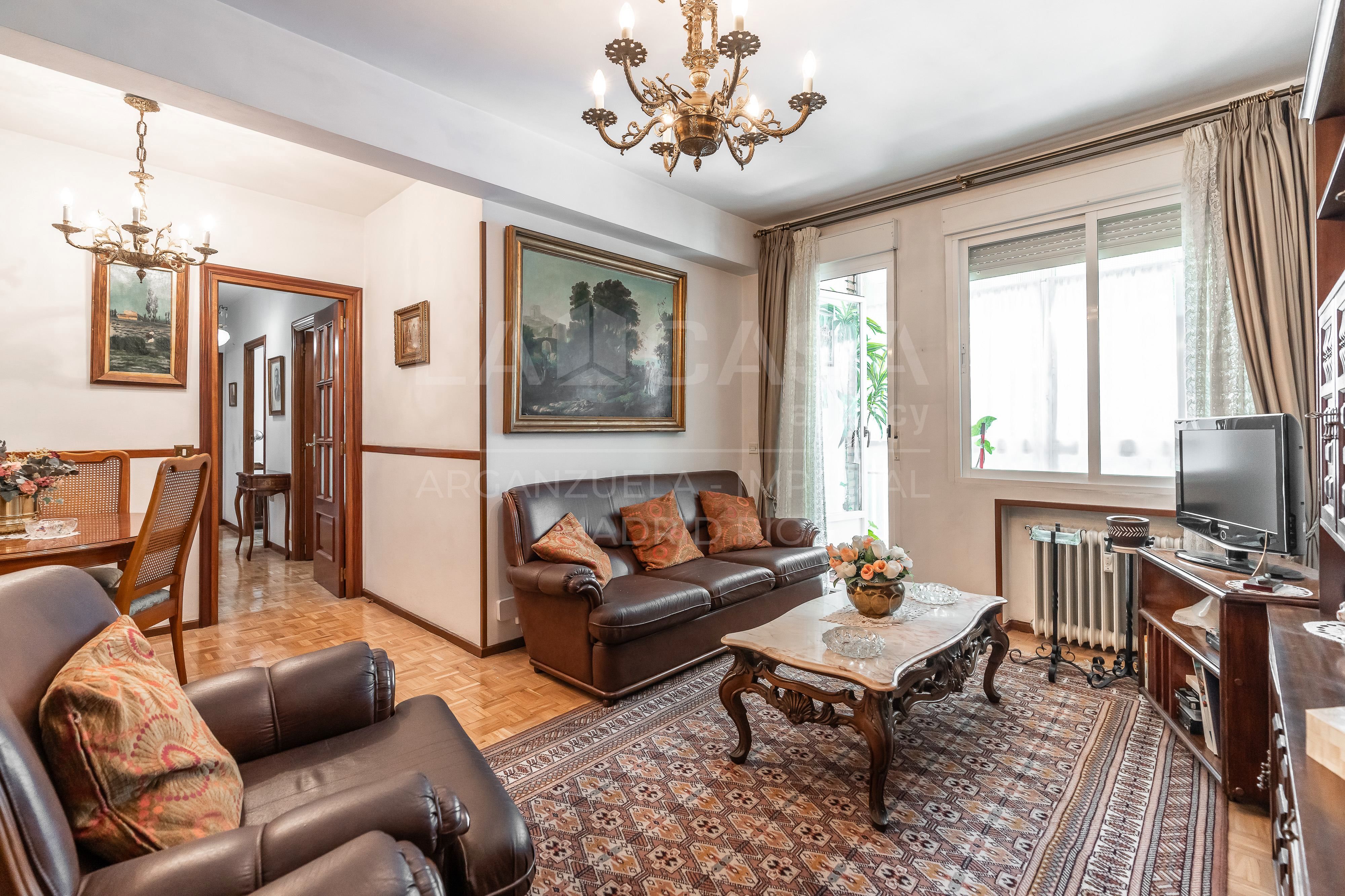 Living room of Flat for sale in  Madrid Capital  with Heating and Terrace