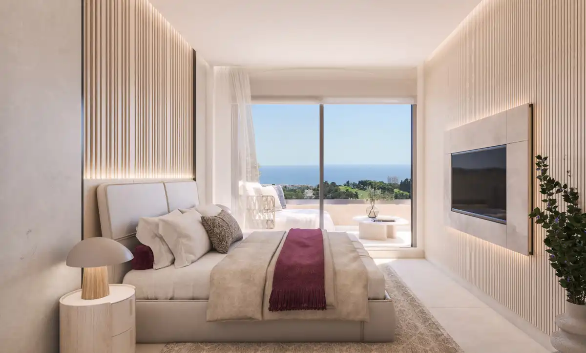 Dormitori de Apartament en venda en Benalmádena amb Aire condicionat, Jardí privat i Terrassa
