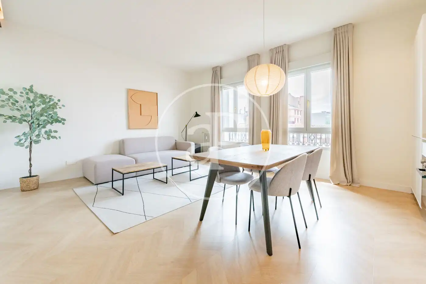 Wohnzimmer von Wohnung zur Miete in Madrid mit Klimaanlage, Heizung und Möbliert
