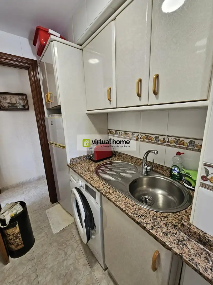 Kitchen of Flat for sale in Benidorm  with Air Conditioner, Terrace and Furnished