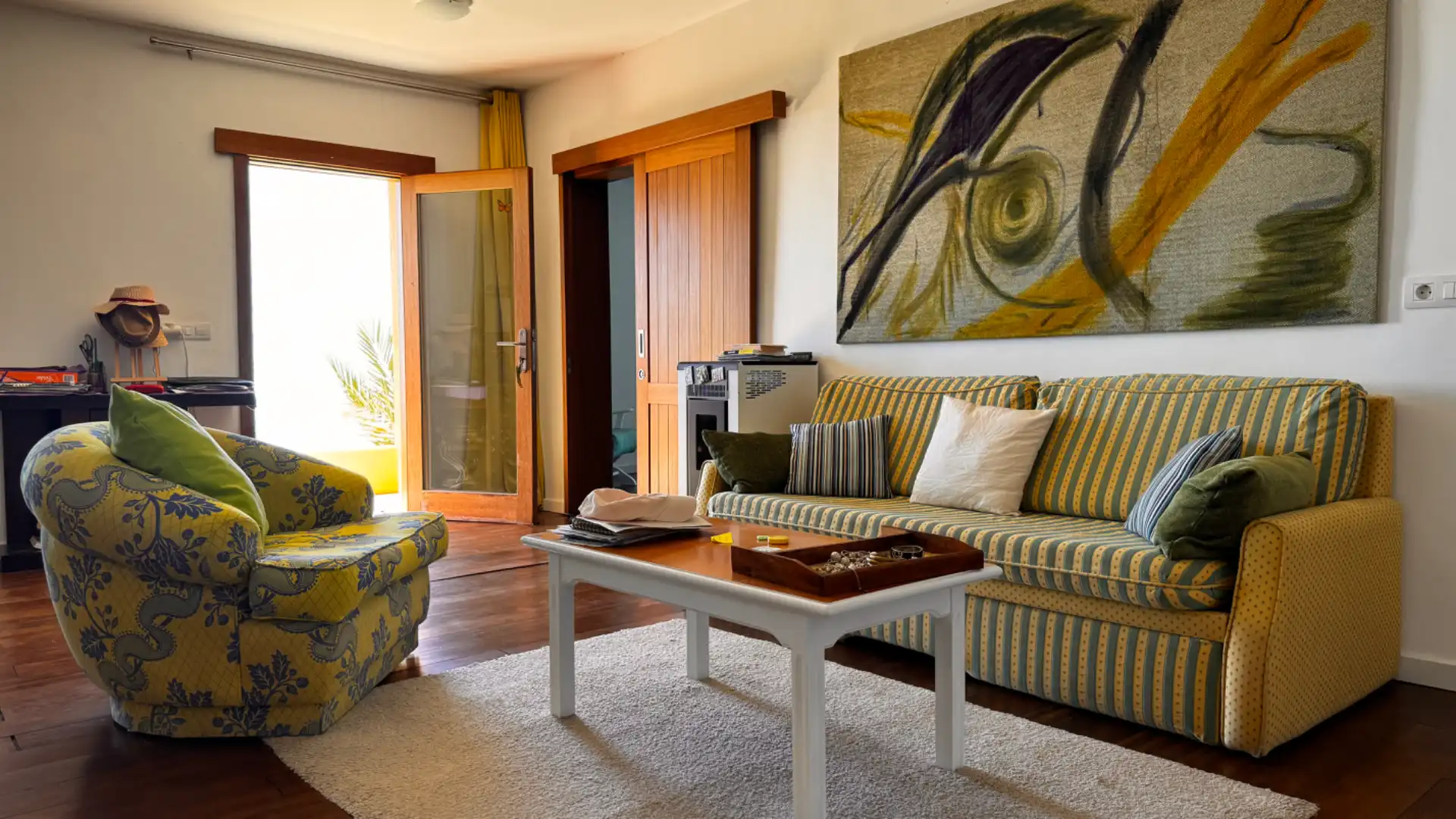 Sala de estar de Finca rústica en venta en Granadilla de Abona con Calefacción, Jardín privado y Parquet