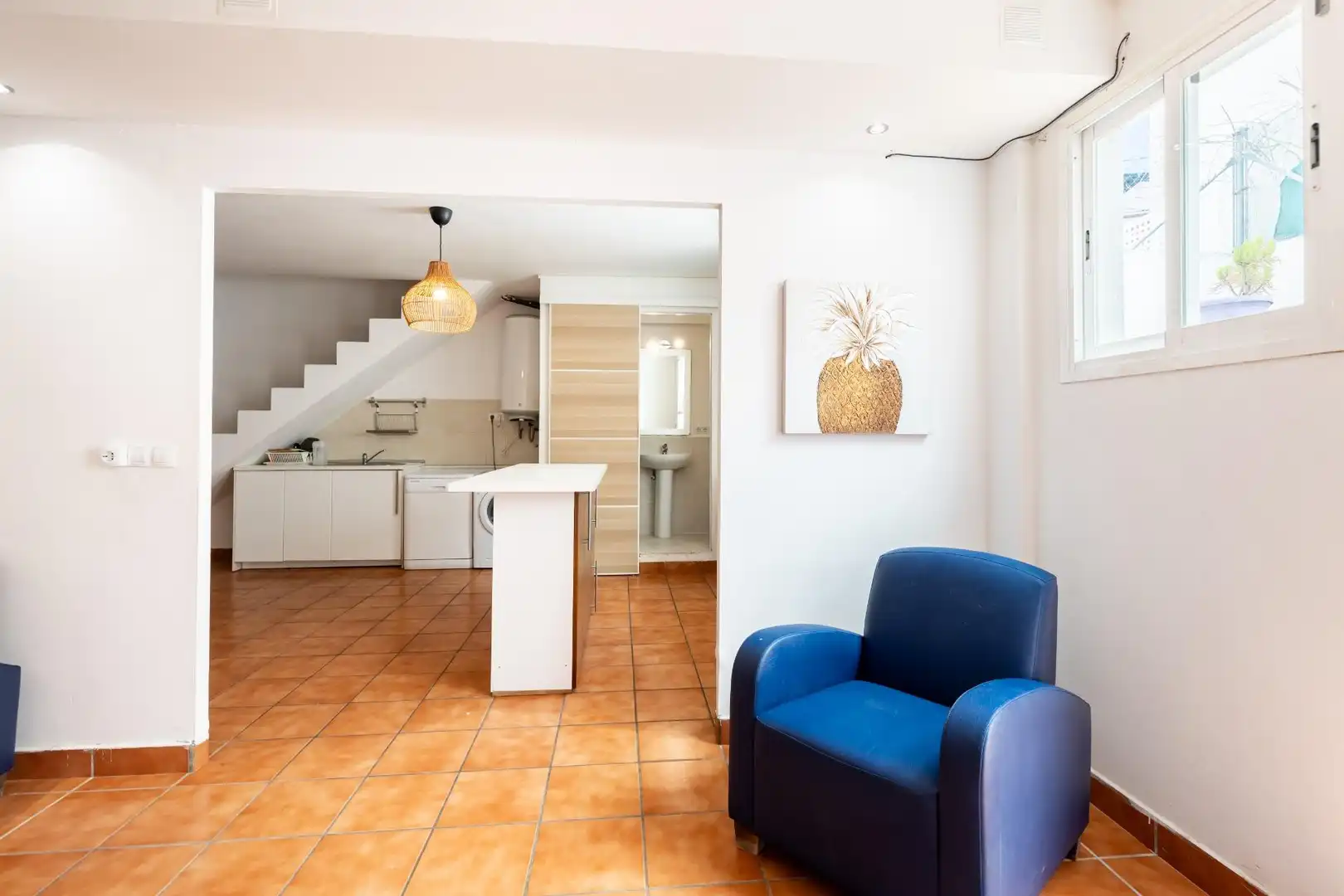 Sala de estar de Casa adosada en venta en  Palma de Mallorca con Aire acondicionado, Calefacción y Jardín privado