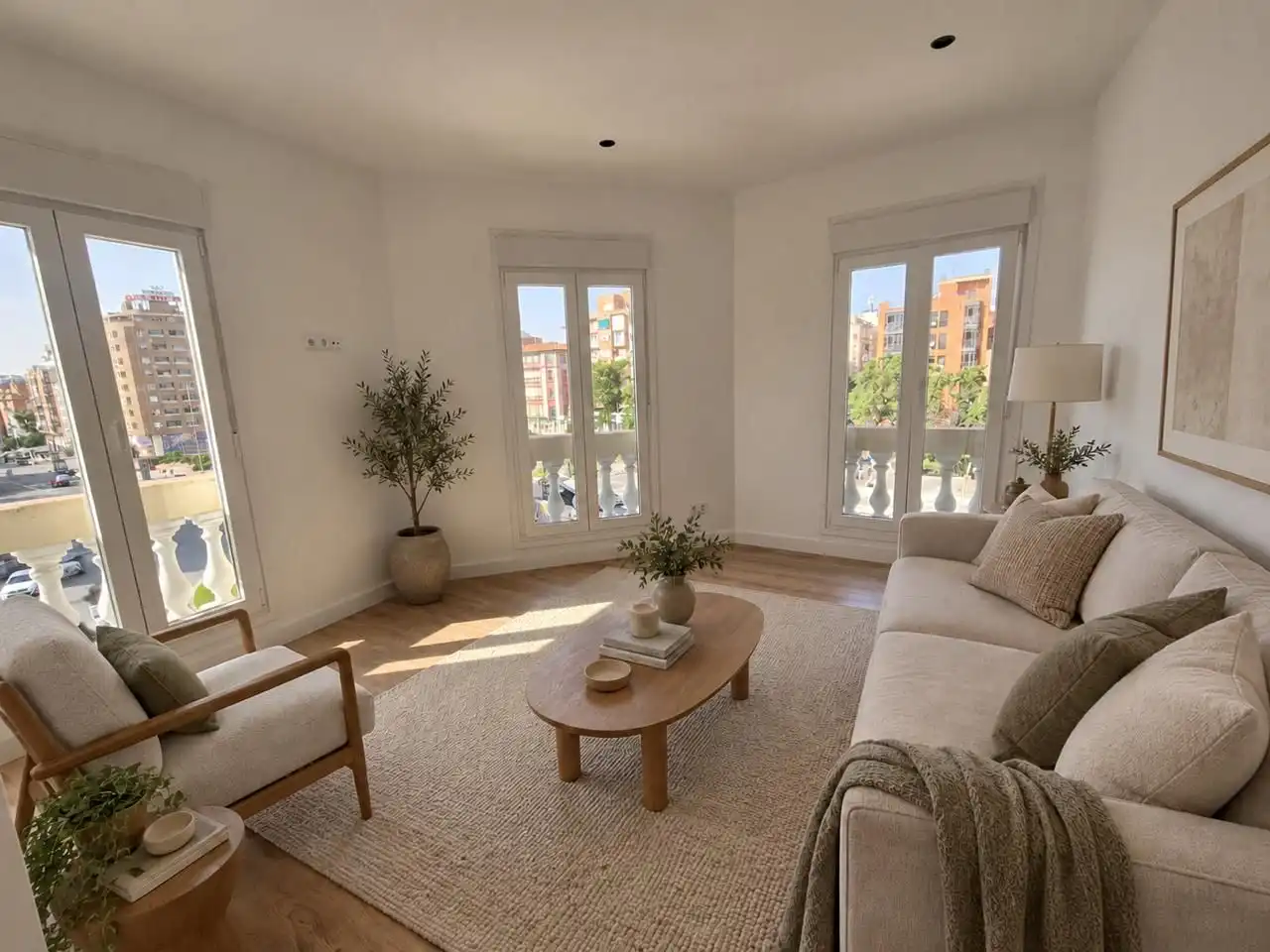 Sala de estar de Piso en venta en  Madrid Capital con Aire acondicionado y Terraza