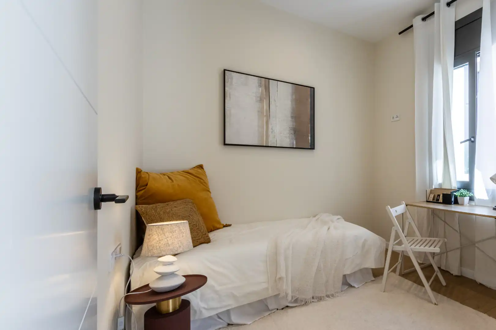 Schlafzimmer von Wohnung zum Verkauf in Terrassa mit Klimaanlage, Heizung und Terrasse