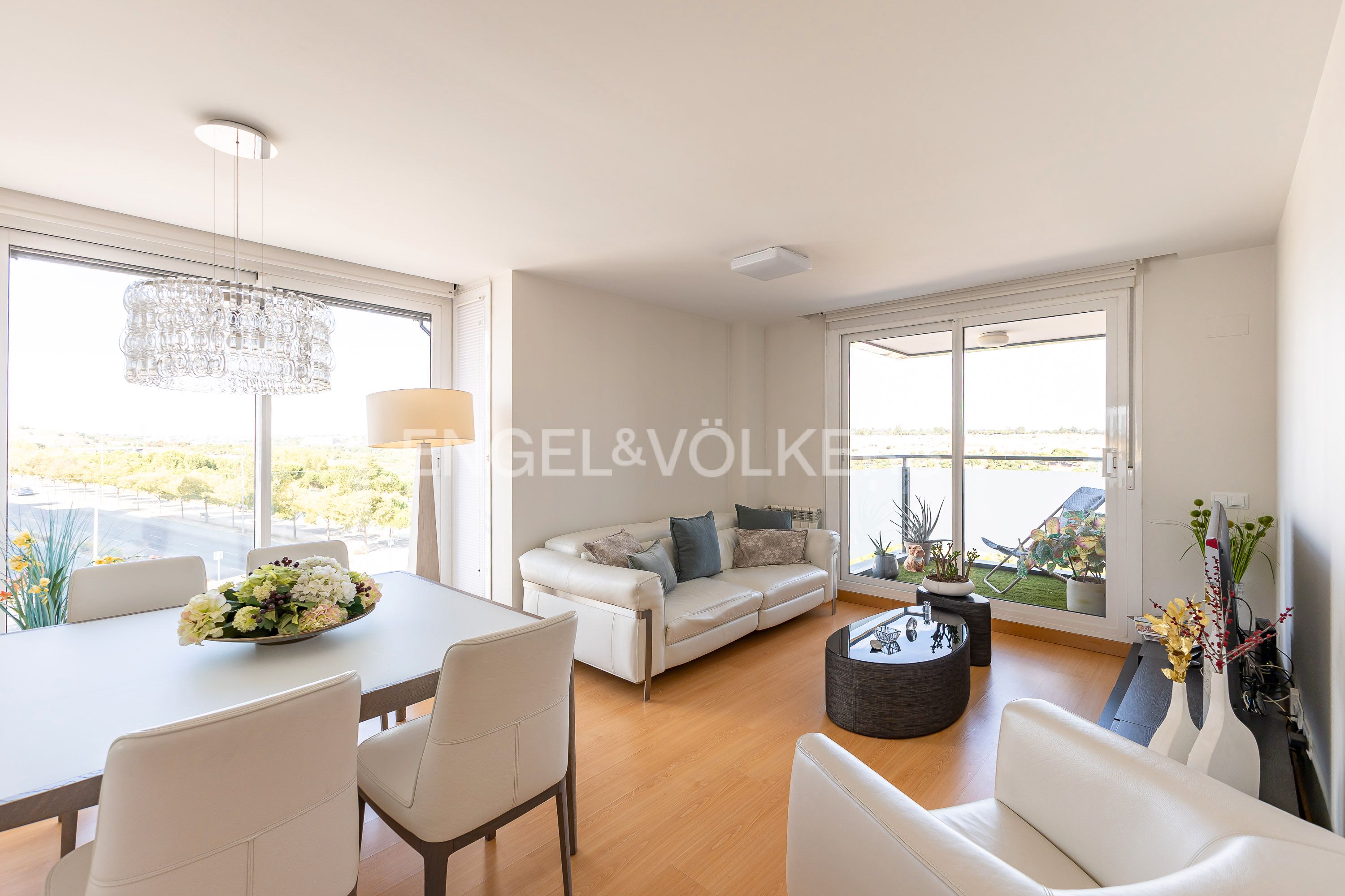 Living room of Apartment for sale in  Madrid Capital  with Air Conditioner, Heating and Private garden