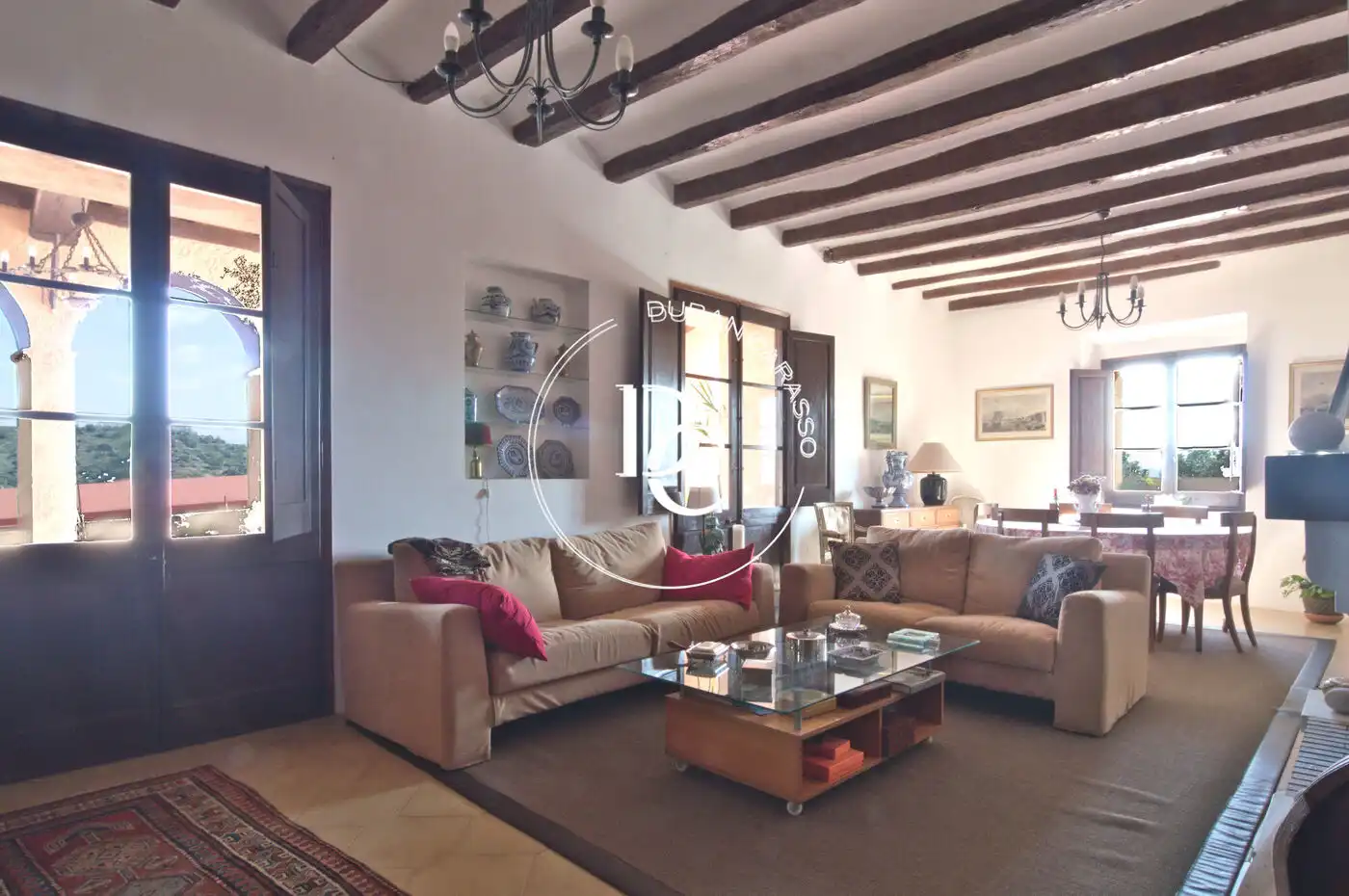 Living room of Country homes for sale in El Molar (Tarragona)  with Swimming Pool and Balcony