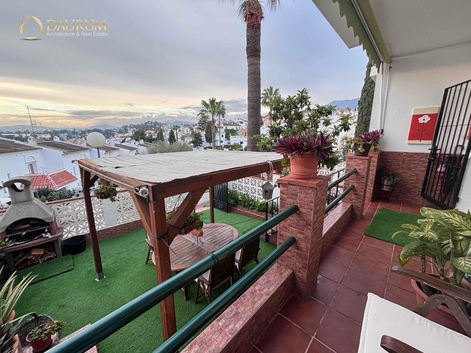 Terrace of Single-family semi-detached for sale in Mijas  with Air Conditioner, Terrace and Swimming Pool