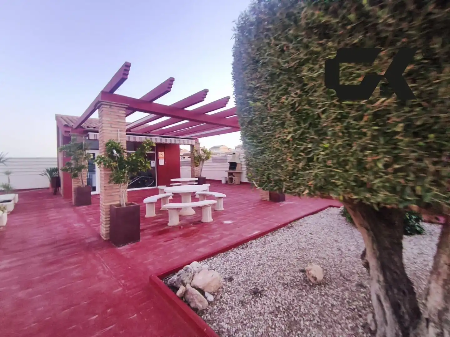 Terrassa de Casa adosada en venda en Mazarrón amb Aire condicionat, Jardí privat i Piscina comunitària