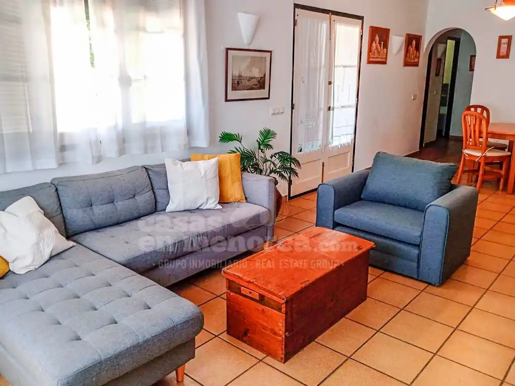 Sala de estar de Finca rústica en venta en Es Castell con Aire acondicionado, Terraza y Piscina