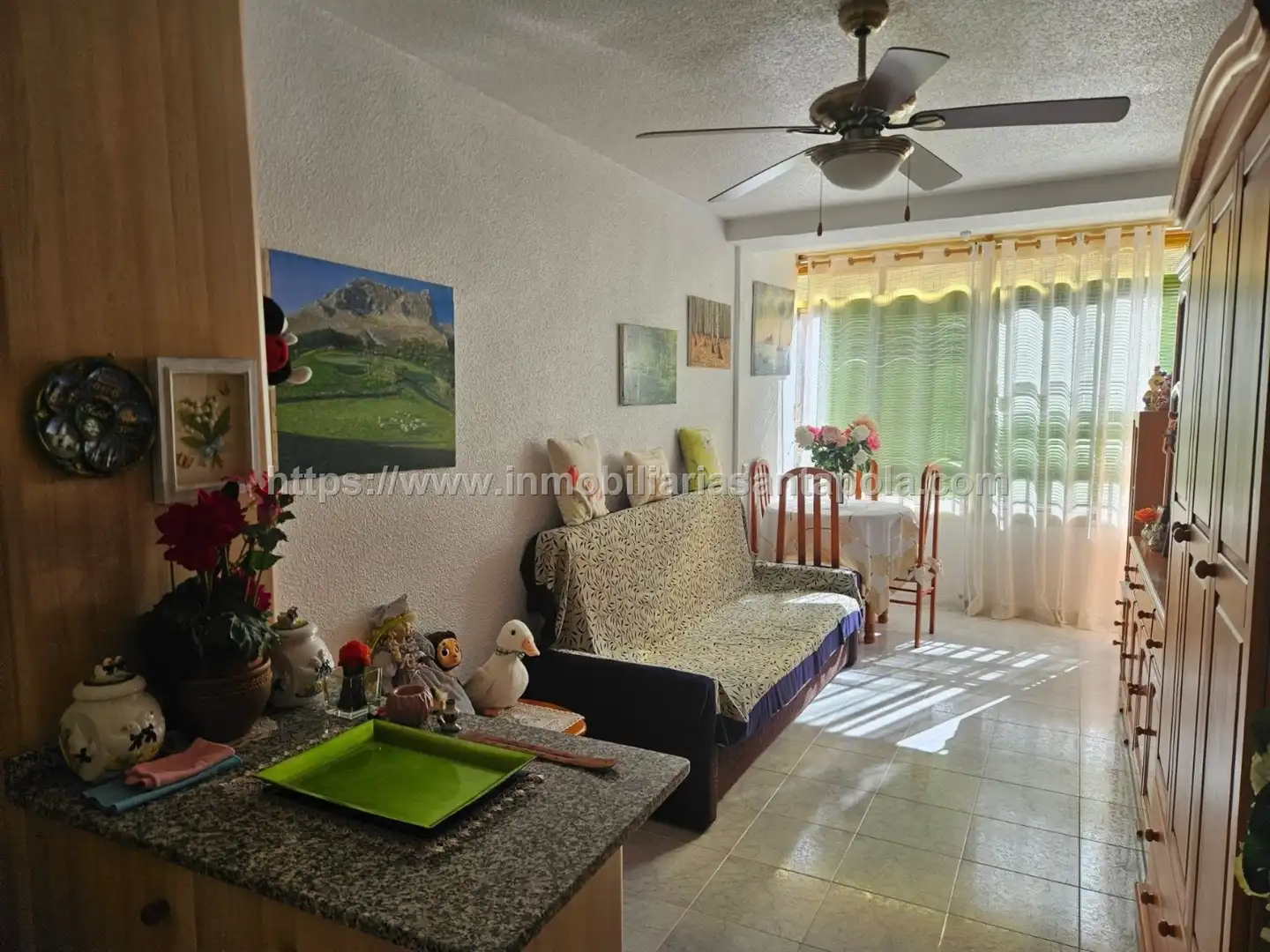 Sala de estar de Estudio en venta en Santa Pola con Terraza, Piscina y Amueblado