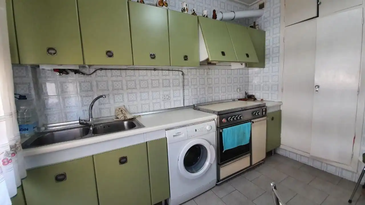 Kitchen of Flat for rent in Ourense Capital   with Heating, Furnished and Balcony