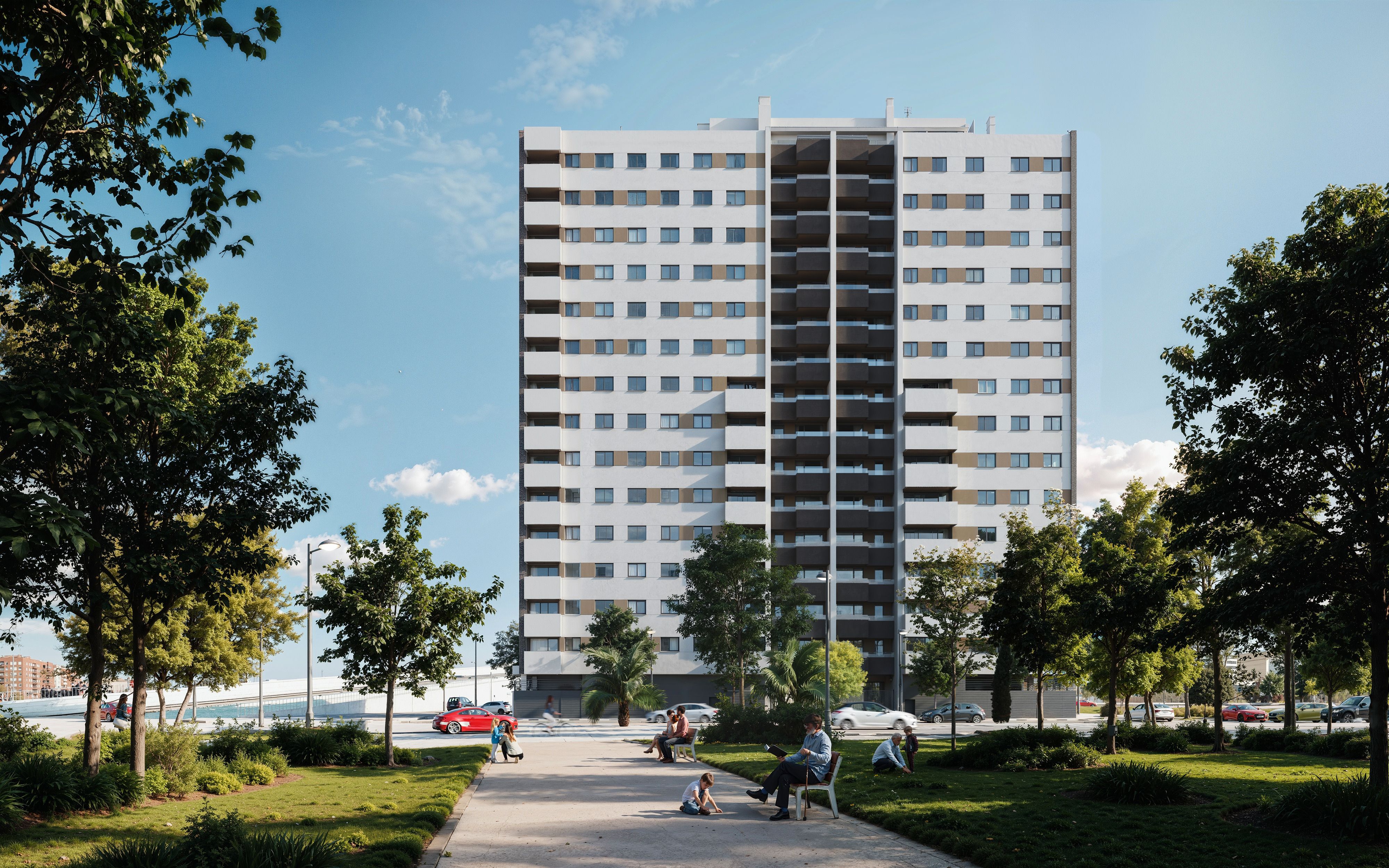 Vista exterior de Piso en venta en  Valencia Capital con Aire acondicionado, Trastero y Piscina