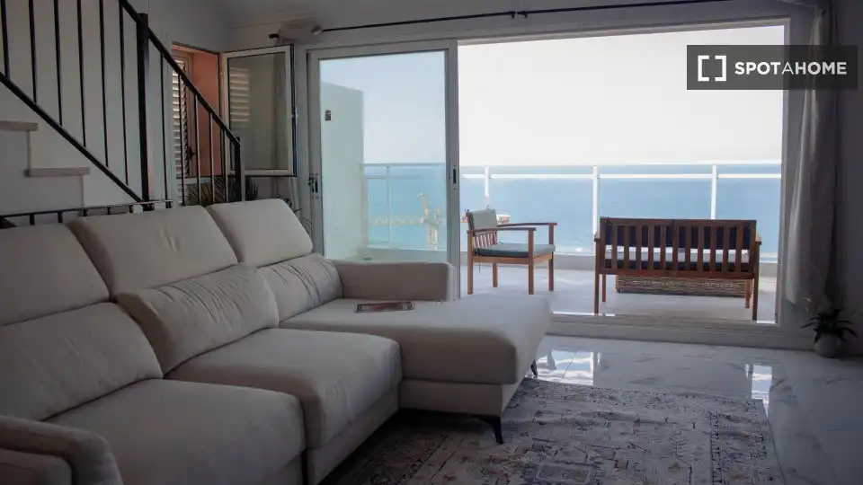 Living room of Apartments for share in Cullera  with Air Conditioner, Terrace and Furnished