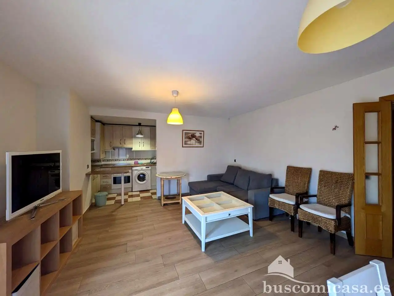Living room of Flat for rent in Linares  with Air Conditioner, Parquet flooring and Furnished