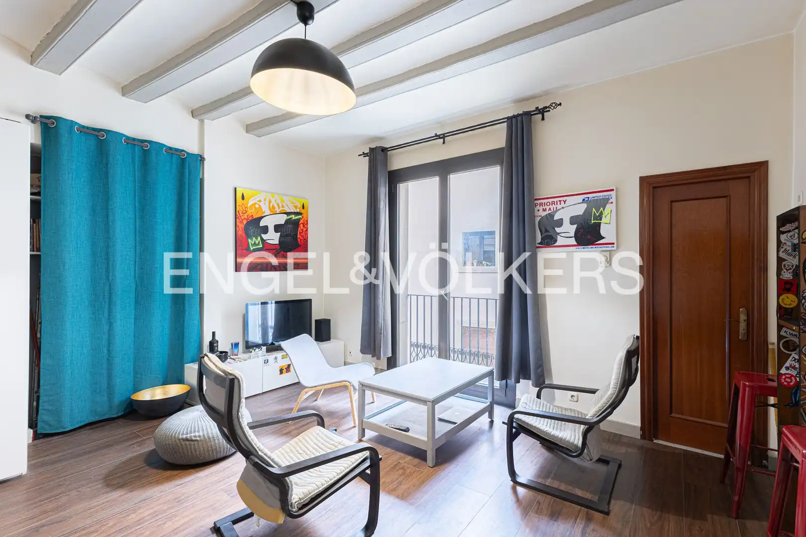 Sala de estar de Piso en venta en Barcelona con Aire acondicionado, Calefacción y Balcón