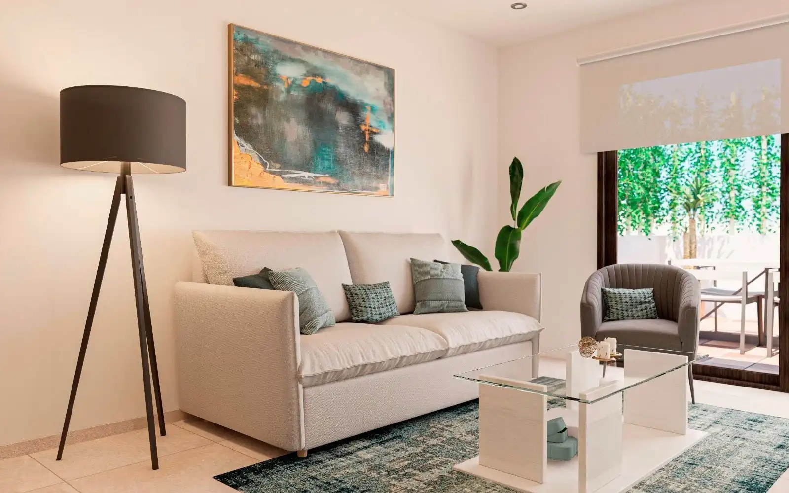 Wohnzimmer von Wohnung zum Verkauf in Pulpí mit Klimaanlage, Terrasse und Abstellraum