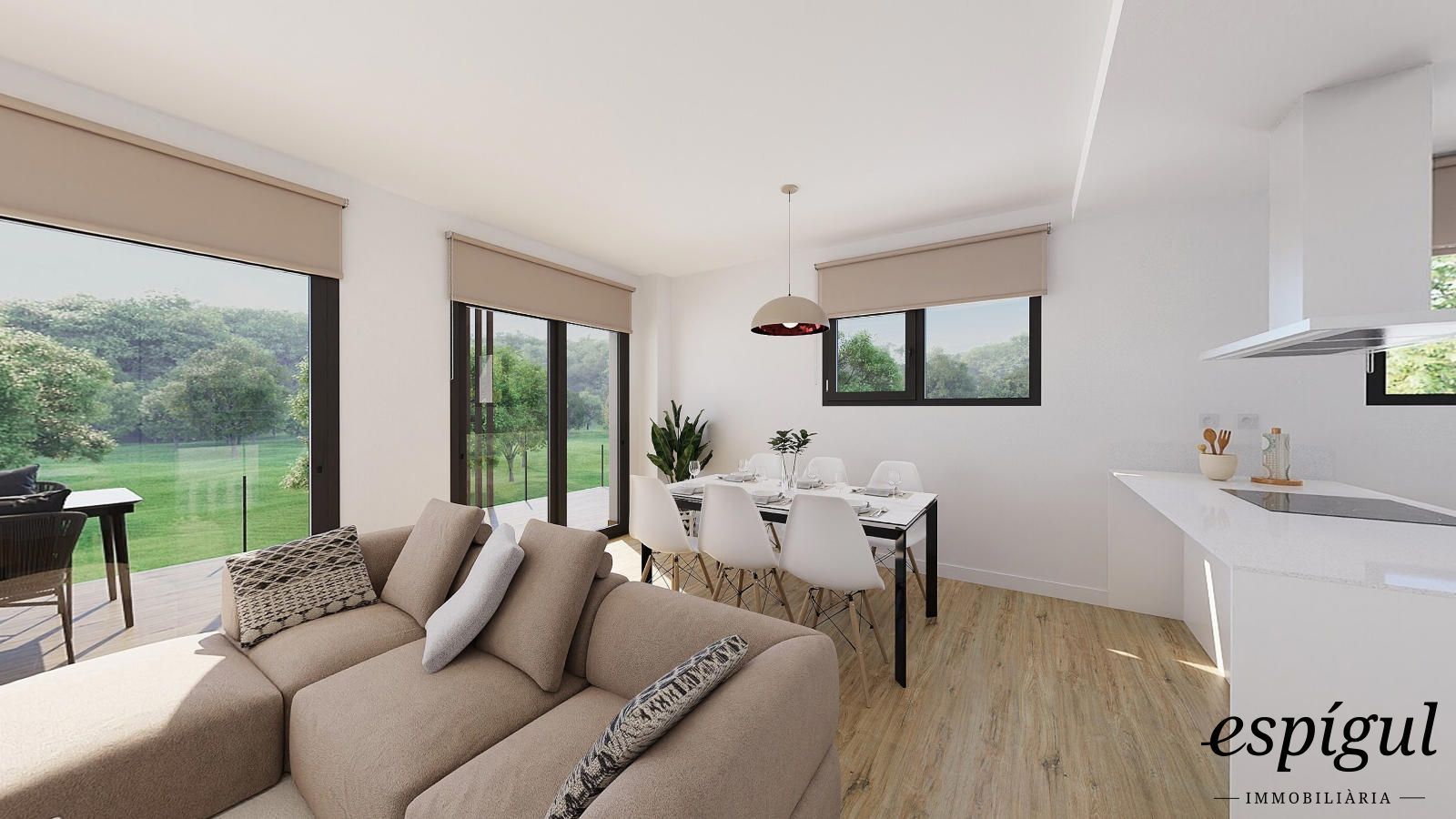 Sala de estar de Piso en venta en Girona Capital con Aire acondicionado, Calefacción y Jardín privado