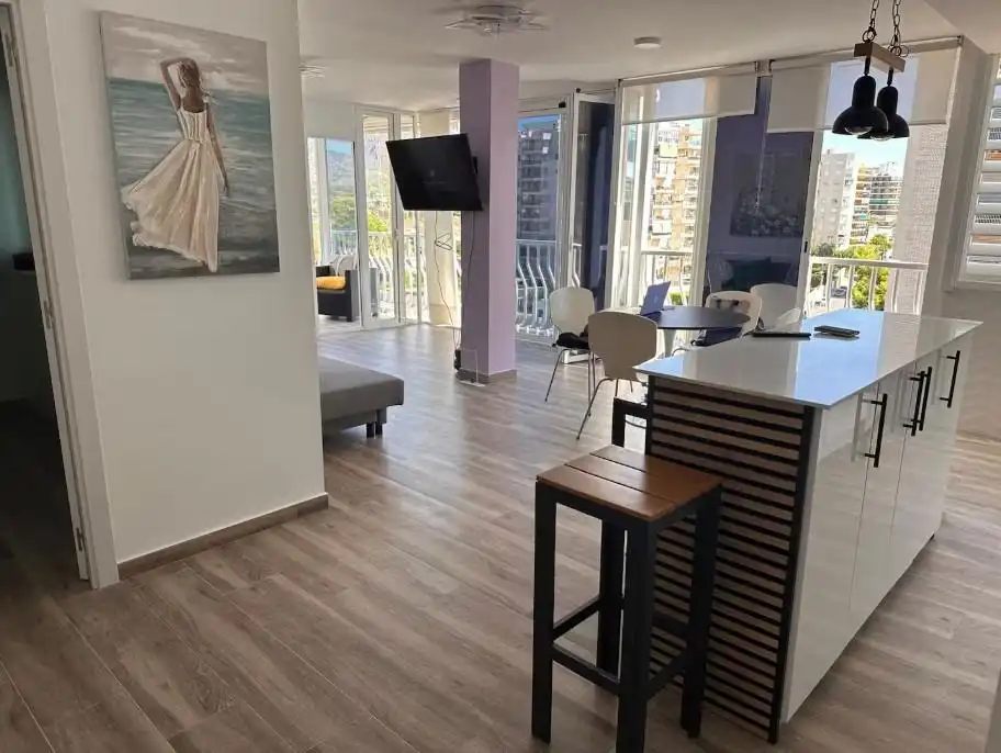 Sala de estar de Apartamento en venta en Benicasim / Benicàssim con Aire acondicionado, Calefacción y Jardín privado