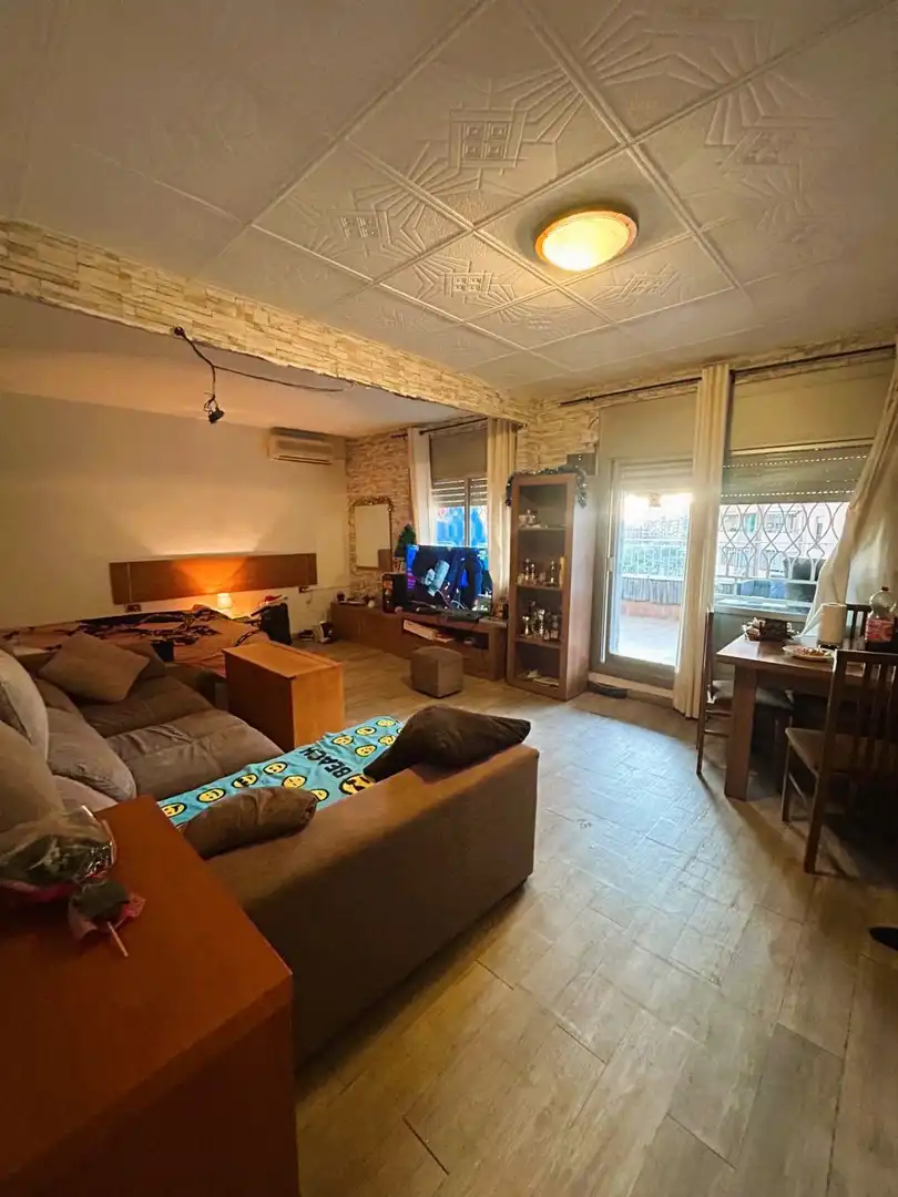 Sala d'estar de Àtic en venda en Badalona amb Aire condicionat, Calefacció i Traster