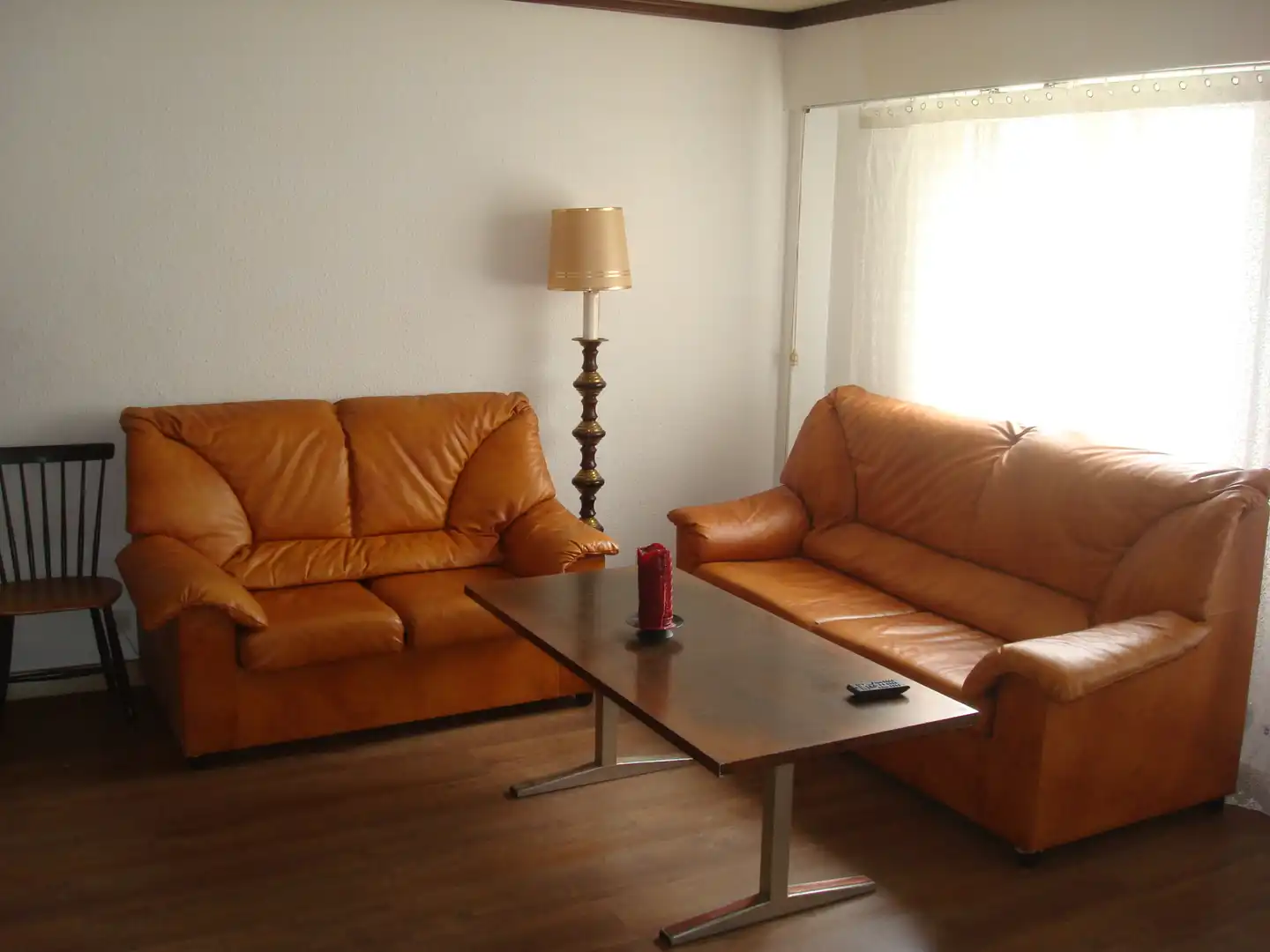Living room of Flat for rent in Zaragoza  with Heating, Parquet flooring and Furnished