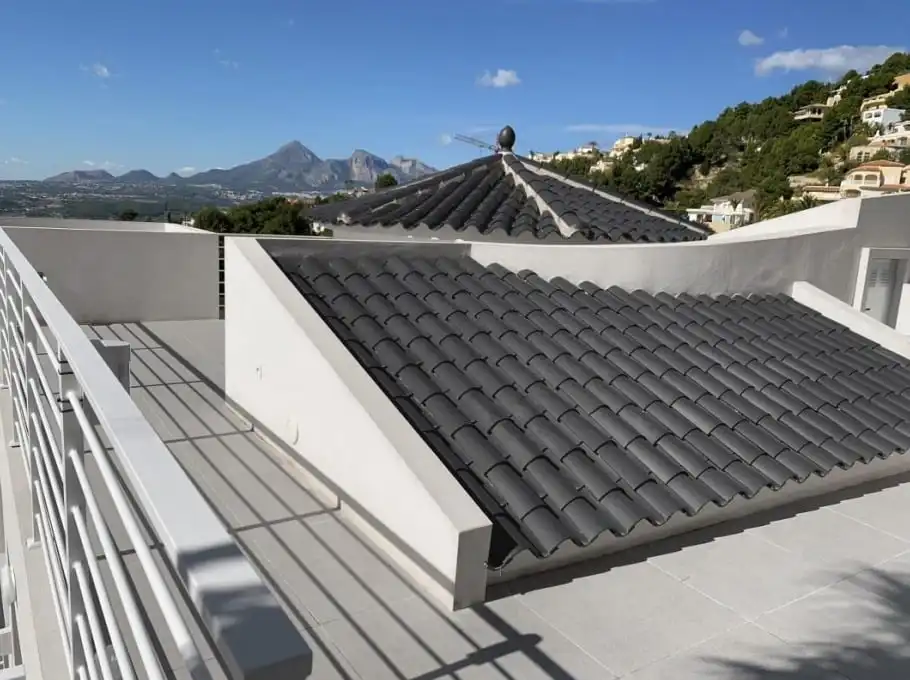 Vista exterior de Casa o chalet en venta en Altea con Aire acondicionado, Jardín privado y Terraza