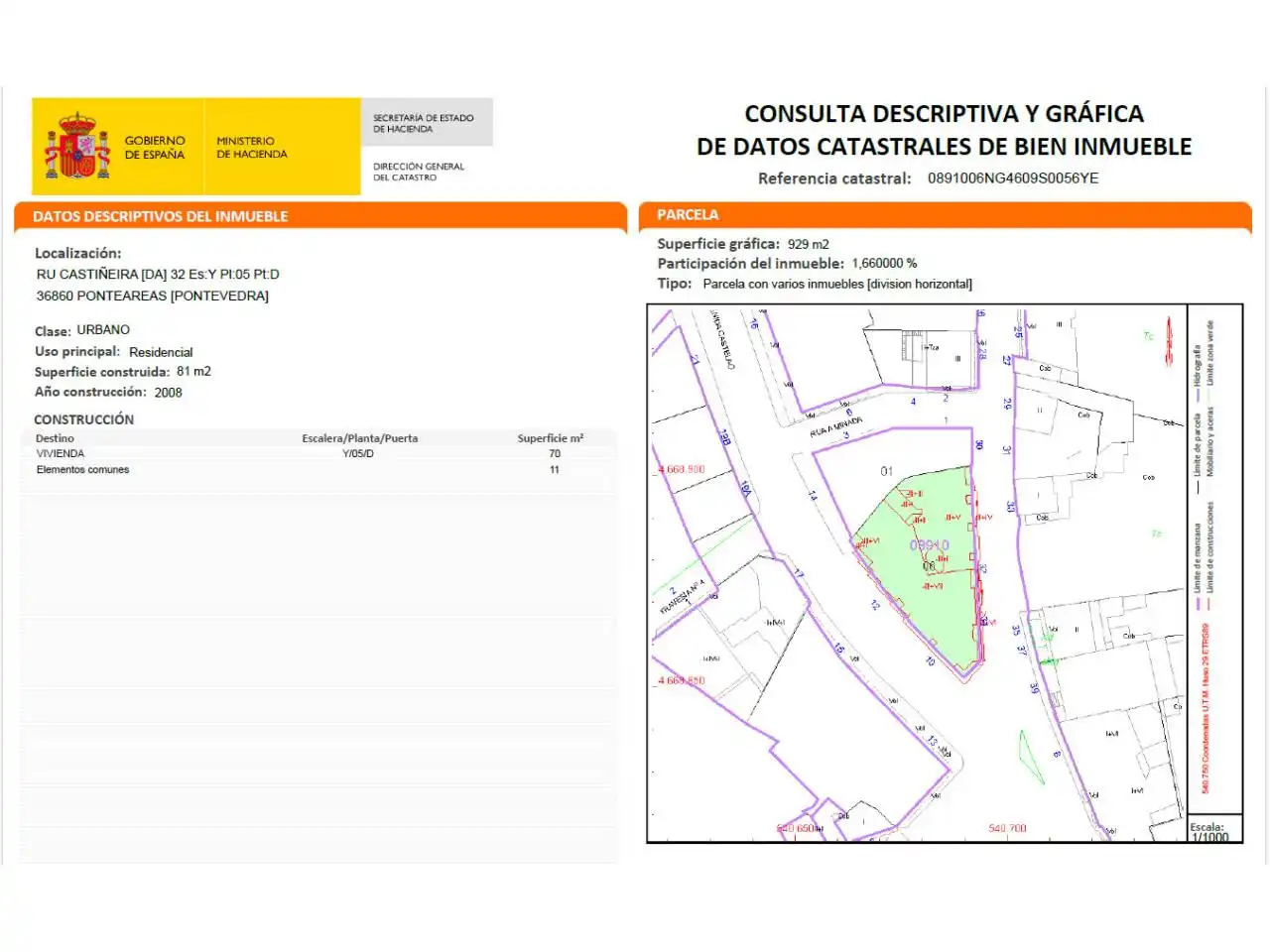 Appartamento con ascensore in vendita a Calle Castiñeiras 32, imagen 8