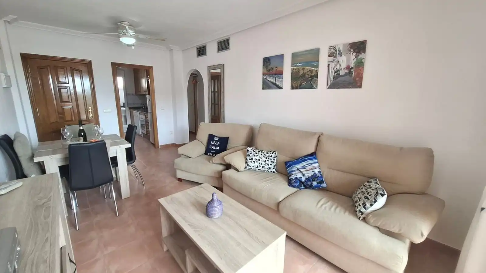 Sala de estar de Ático en venta en Mojácar con Aire acondicionado, Terraza y Piscina