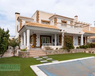 Exterior view of House or chalet for sale in Roquetas de Mar  with Air Conditioner, Heating and Private garden