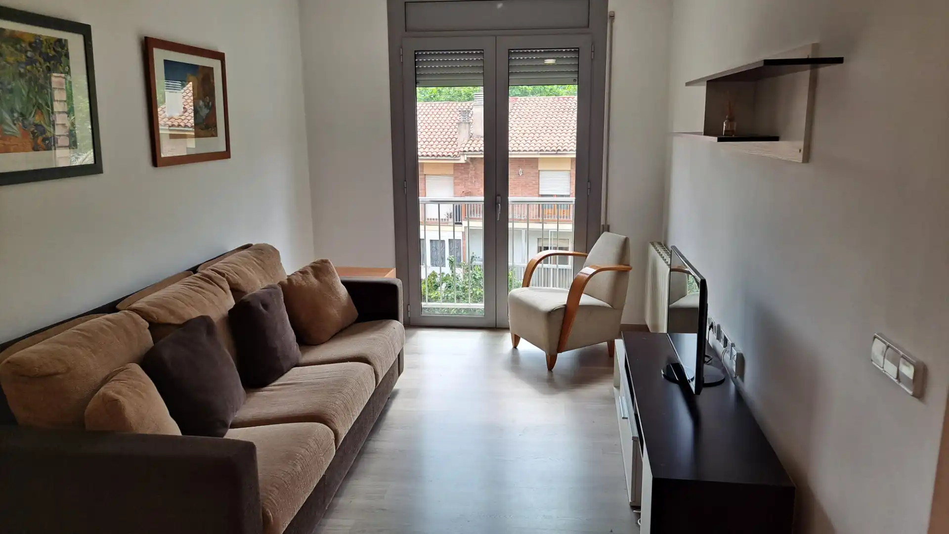 Sala de estar de Piso de alquiler en Berga con Aire acondicionado, Calefacción y Parquet