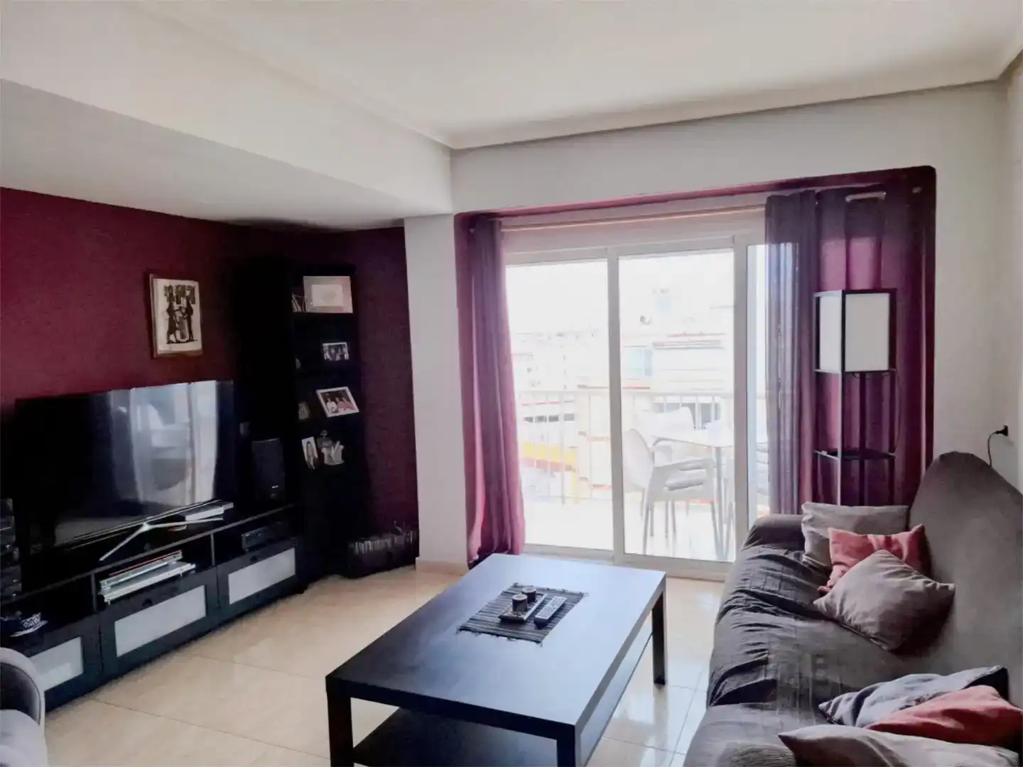 Wohnzimmer von Wohnung zum Verkauf in Cullera mit Ofen, Waschmaschine und Balkon