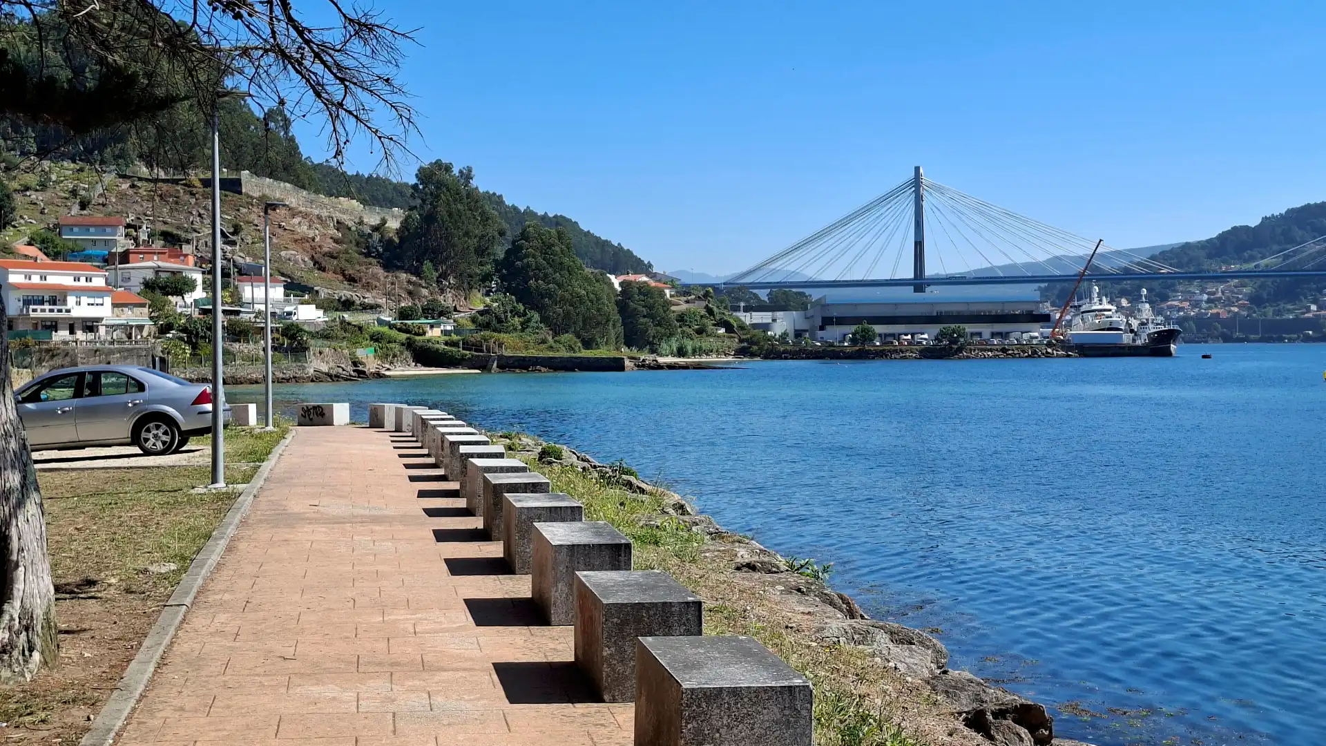 Vista exterior de Casa adosada en venta en Moaña, Pontevedra