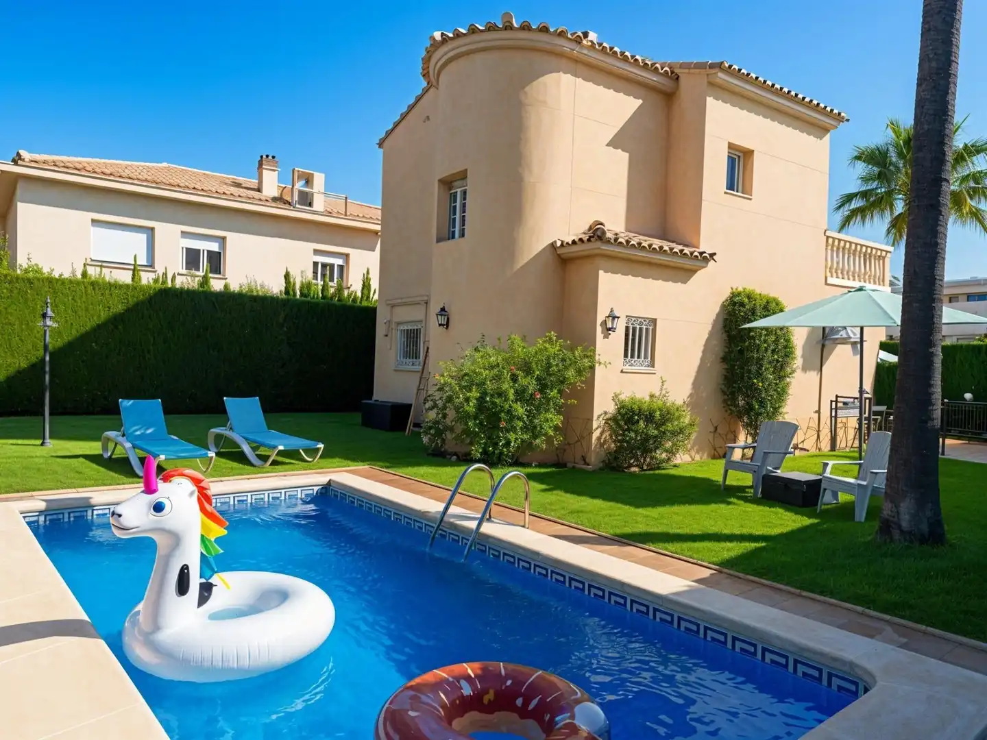 Swimming pool of Houses for sale in Oliva  with Air Conditioner, Heating and Private garden