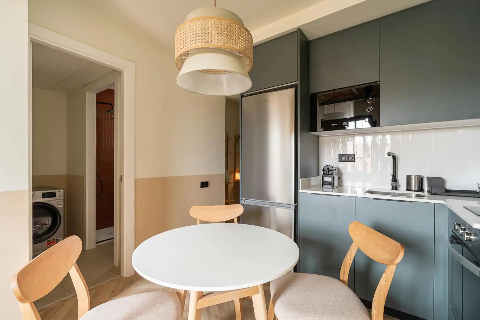 Cocina de Piso de alquiler en Barcelona con Aire acondicionado, Calefacción y Amueblado